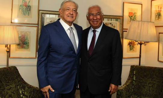 En Chile, AMLO se reúne con el primer ministro de Portugal