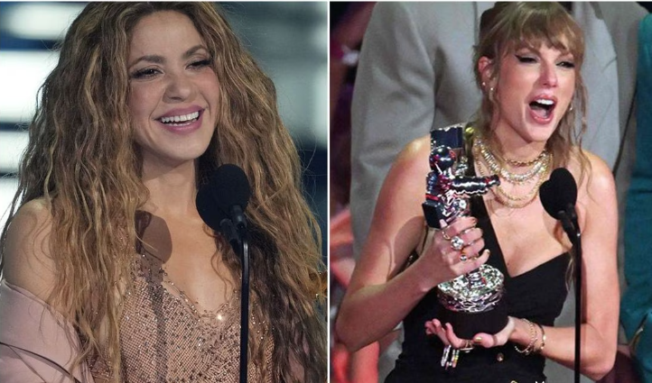 Captan a Taylor Swift bailando y coreando canciones de Shakira en los MTV Video Music Awards 2023