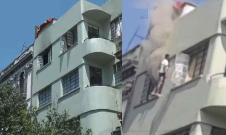 VIDEO: Joven se avienta de tercer piso de edificio tras incendio en departamento de la CDMX