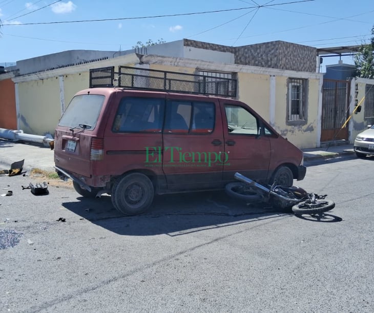 Sexagenario arrolla a motociclista en el Fraccionamiento Aguilar