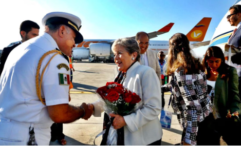 Canciller Alicia Bárcena llega a La Habana para inauguración de la Cumbre del G77+China