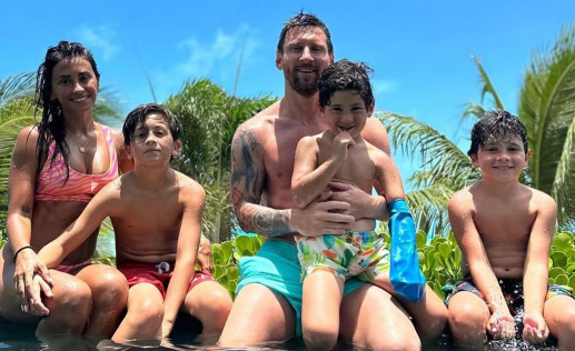 El particular ritual que tiene Lionel Messi al tomar el desayuno con sus hijos y Antonella Roccuzzo