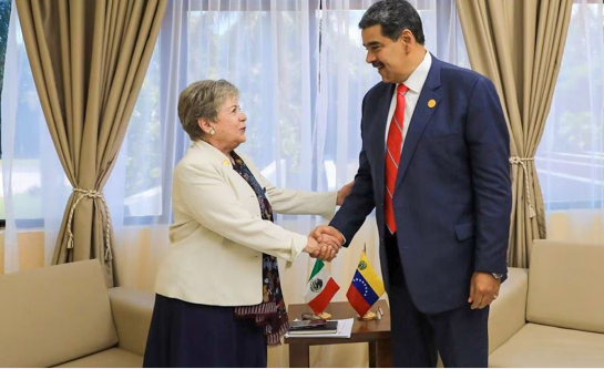 Nicolás Maduro destaca 'visión común' con México tras reunión con la Alicia Bárcena