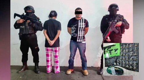 Detiene Fuerza Civil a pareja con droga y armas de fuego en Guadalupe, Nuevo León 