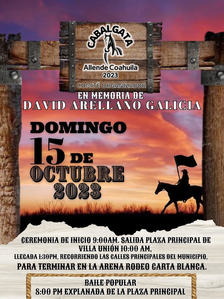 Invitan a la cabalgata organizada por el municipio de Allende 