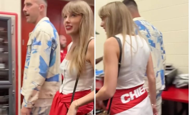 Captan a Taylor Swift y Travis Kelce juntos tras partido de los Chiefs: VIDEO