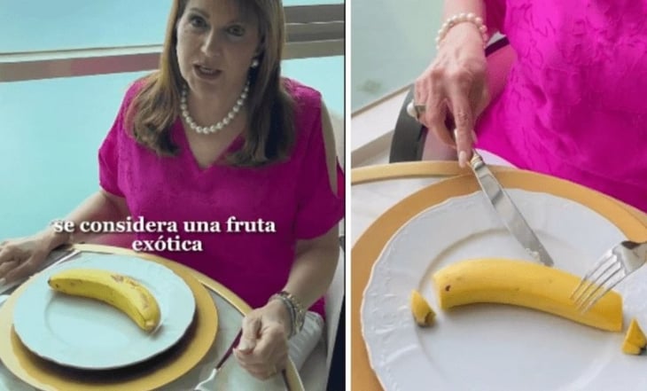 Mujer se hace viral por enseñar la forma elegante de comer un plátano