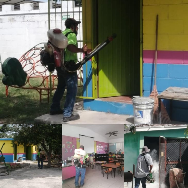 Escuelas de Allende son fumigadas para evitar plagas y contagios
