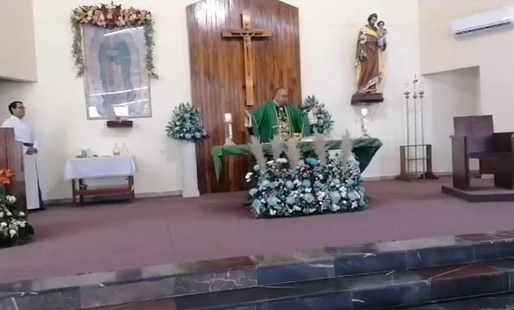 'Podemos ir en paz': video de misa en la iglesia de Ciudad Madero horas antes de derrumbarse