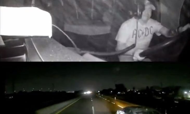 Captan en video el momento en que atacan a balazos a transportista en Circuito Exterior Mexiquense