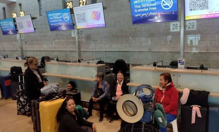 Ocho mexicanos logran salir del aeropuerto de Israel