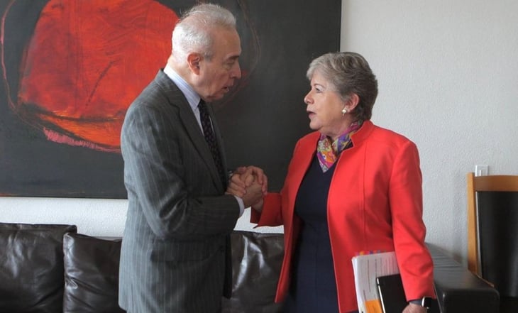 Canciller Bárcena sostiene encuentro con Héctor Vasconcelos tras ser propuesto por AMLO para la ONU