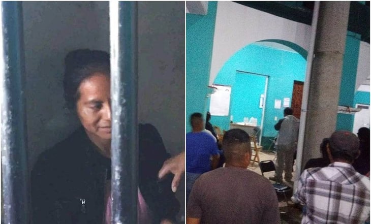 Habitantes encarcelan a presidenta municipal por supuesto desfalco de recursos públicos en Ocotlán, Oaxaca