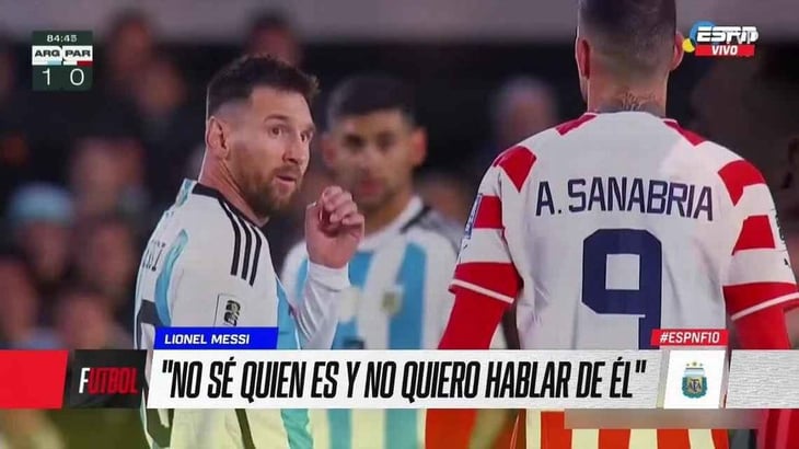 Messi y el escupitajo de Sanabria: 'Ni sé quién es el chico este'