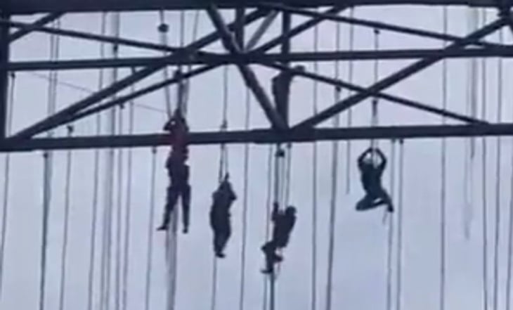 VIDEO: Obreros quedan colgando a 140 metros de altura en una obra en Brasil; uno falleció