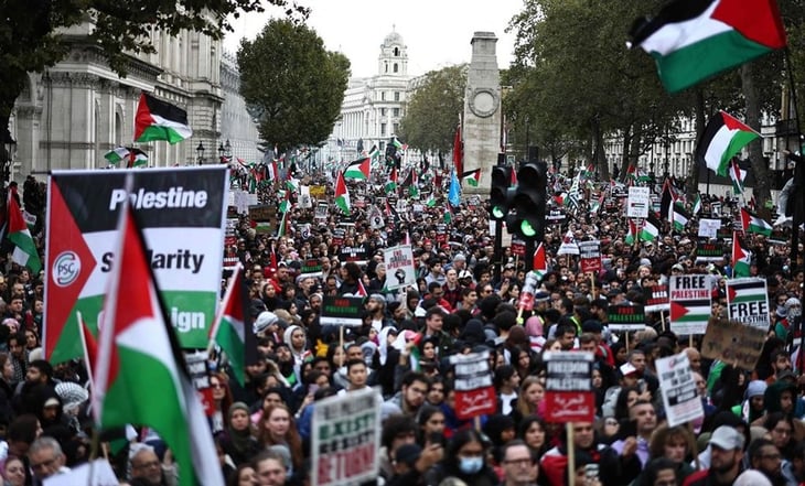 Miles de personas se manifiestan en ciudades del mundo por la causa palestina