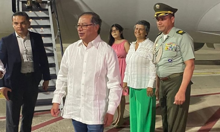Presidente de Colombia, Gustavo Petro, llega a Palenque a Cumbre sobre migrantes
