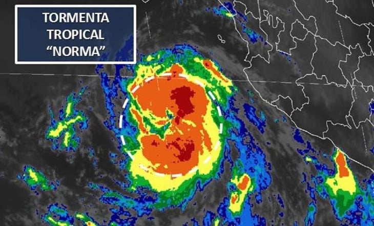 Tormenta tropical Norma seguirá provocando lluvias fuertes