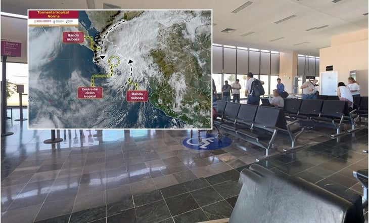Tormenta tropical: Por paso de 'Norma', cierran aeropuertos de Los Mochis y Culiacán