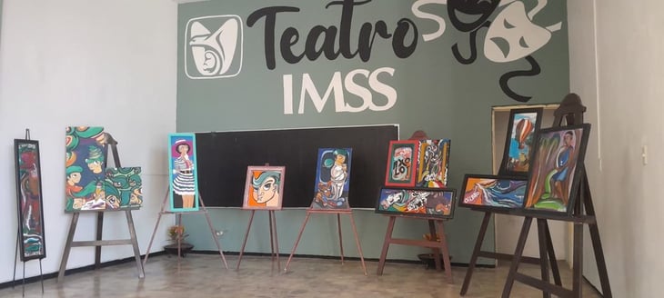En el teatro del IMSS se exhibe exposición de lienzo