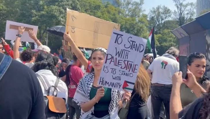 Protestan en CDMX por conflicto Israel-Hamas
