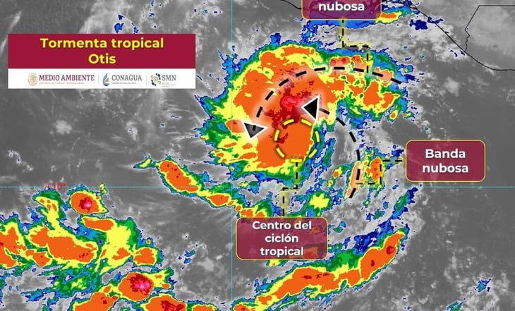 La depresión tropical 'Norma' y la tormenta 'Otis', provocarán lluvias muy fuertes en 5 estados