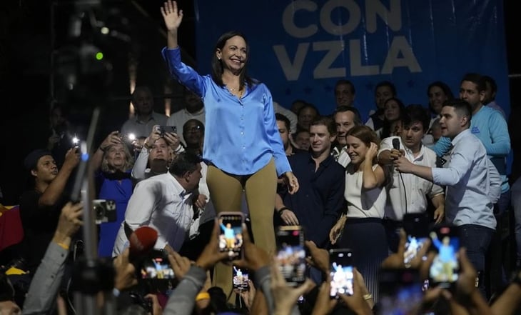 Corina Machado se declara ganadora de primarias opositoras en Venezuela, tras conocer primeros resultados