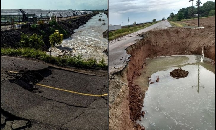 Supervisan daños dejados por “Norma” en carreteras de cinco municipios de Sinaloa