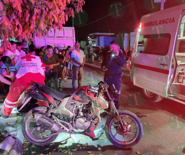 Joven sufre accidente de motocicleta y queda herido en Monclova