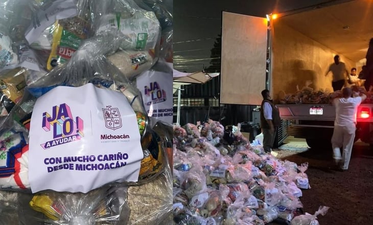 Sale primer camión de Michoacán con apoyo humanitario para damnificados por 'Otis' en Guerrero