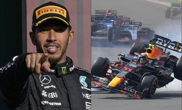 Lewis Hamilton se ríe del accidente de Checo Pérez: 'Hizo como yo en Qatar'