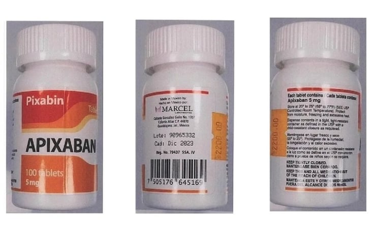 Alerta Cofepris por falsificación de medicamento Pixabin