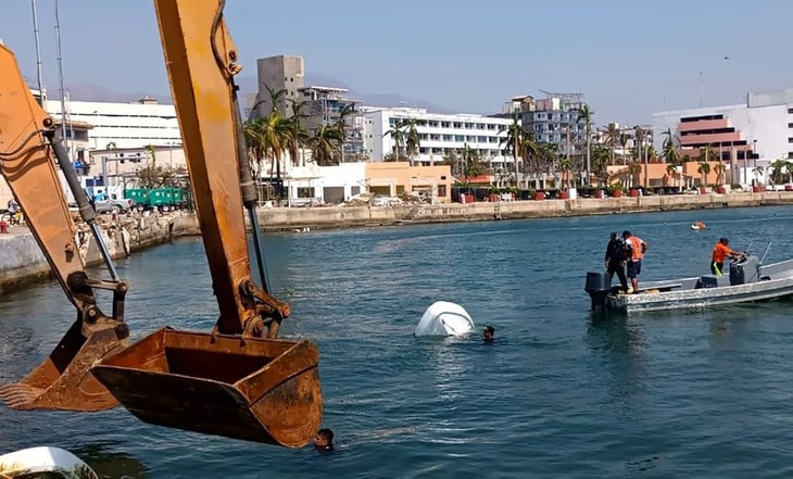 Marina reporta que ya no encontró cuerpos en la Bahía de Acapulco; inician labores de dragado