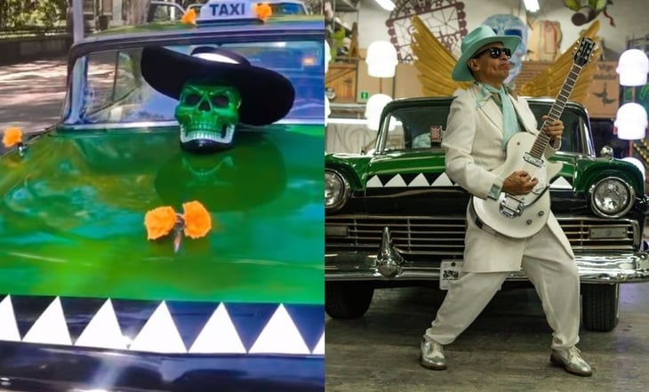¡El Pato es el chofer! La Maldita Vecindad recorre el desfile del Día de Muertos con su taxi cocodrilo
