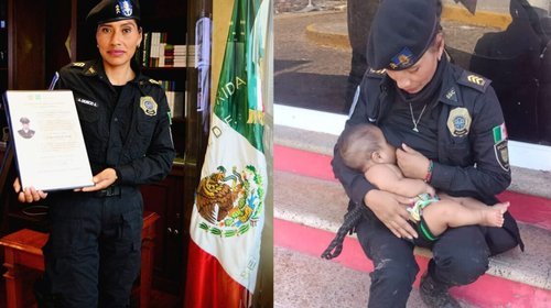 Ascienden a policía que amamantó a bebé en Acapulco 