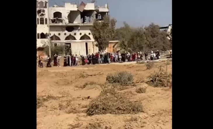 Israel anuncia que salieron del norte de Gaza 50 mill palestinos por corredor humanitario