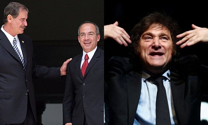 Fox y Calderón firman desplegado de apoyo al candidato argentino Javier Milei