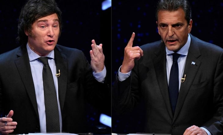 Javier Milei y Sergio Massa se enfrentan en debate lleno de cruces personales previo a presidenciales en Argentina