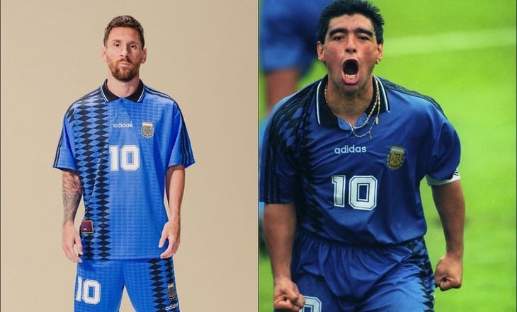 Lionel Messi presentó la nueva indumentaria retro de Argentina que recuerda a Diego Armando Maradona