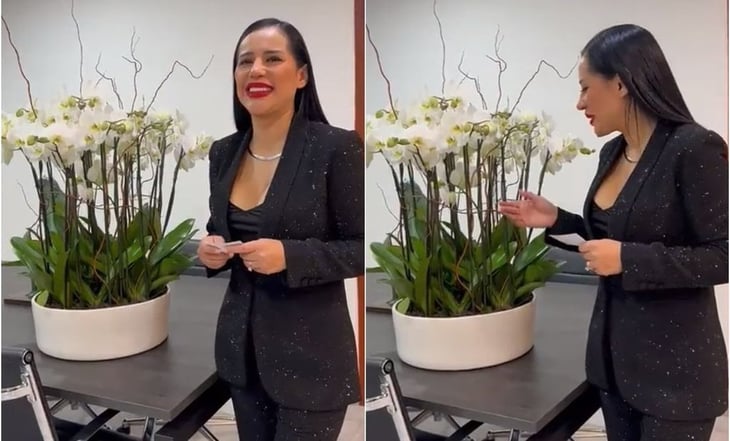 Sandra Cuevas recibe arreglo de orquídeas de… ¿Adrián Rubalcava?: 'el príncipe que siempre soñé'