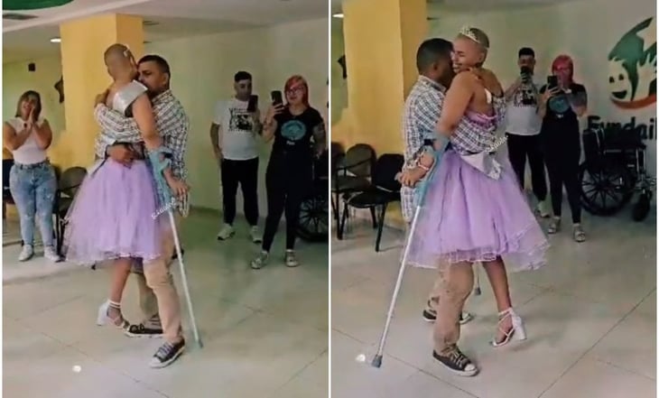 VIDEO: Al ritmo de 'Tiempo de vals', quinceañera con cáncer baila con su papá en hospital