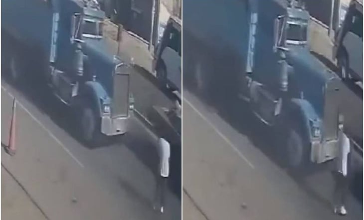 VIDEO: Hombre presuntamente se lanza al paso de camión de carga; murió atropellado en Hidalgo