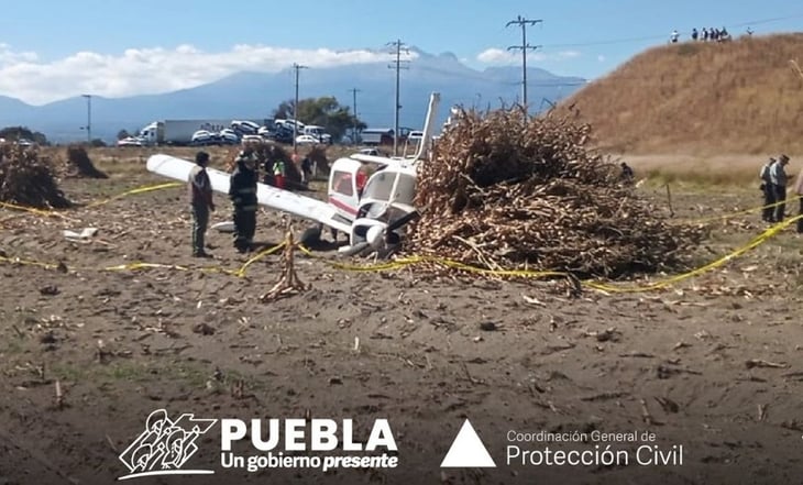 Se desploma avioneta en inmediaciones del aeropuerto de Huejotzingo, Puebla