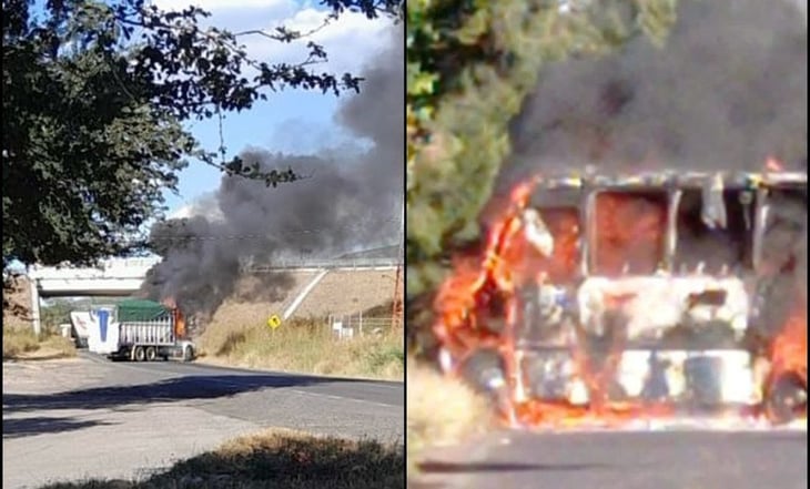 Grupo armado quema vehículos y bloquea carreteras en Michoacán