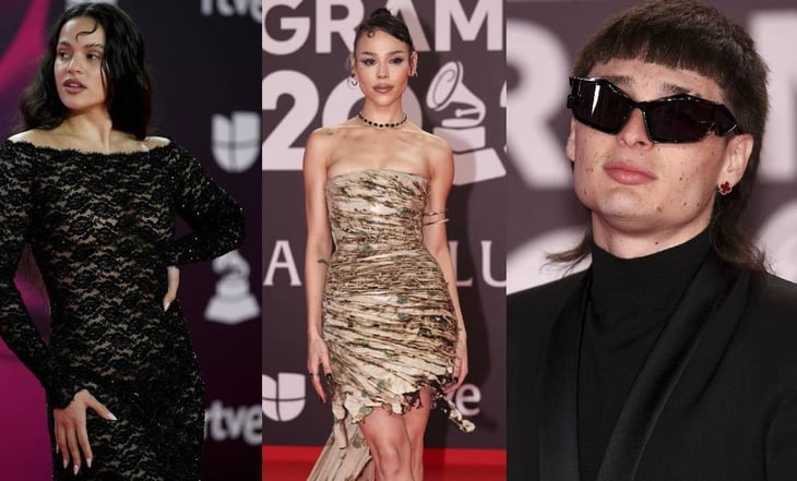 Lluvia de estrellas en la alfombra roja de los Latin Grammy, Rosalía y Danna Paola deslumbraron con sus looks