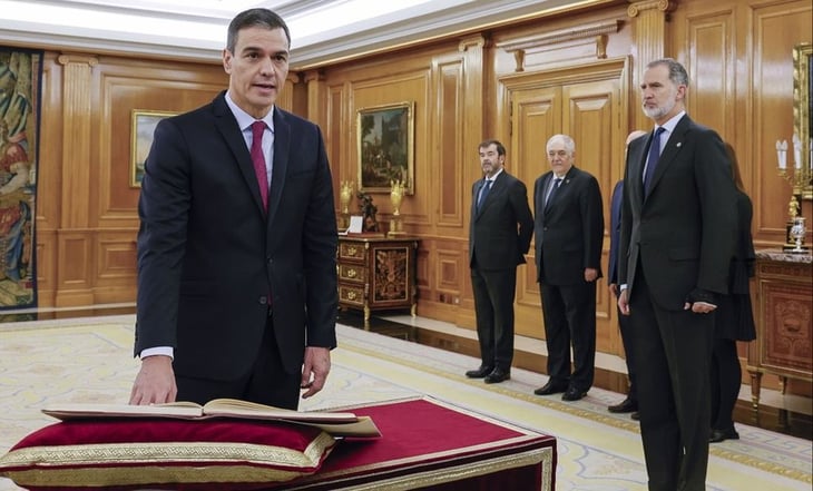 Pedro Sánchez promete su cargo de presidente de España ante el rey Felipe VI