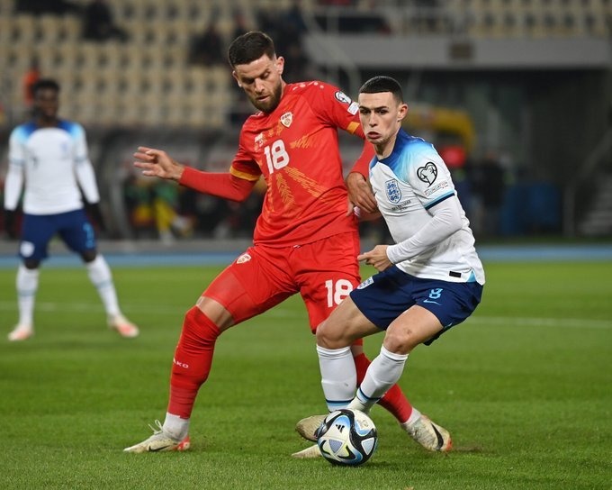 Inglaterra termina invicta la fase de clasificación tras empatar con Macedonia del Norte