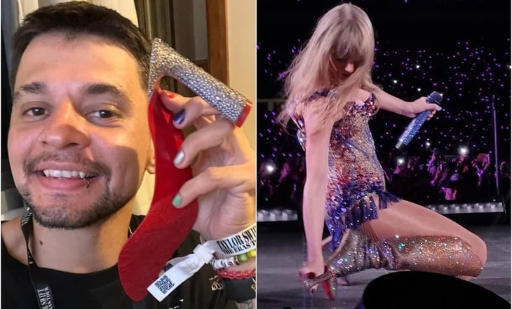 Fan de Taylor Swift presume suela y tacón que perdió la cantante en concierto de Brasil
