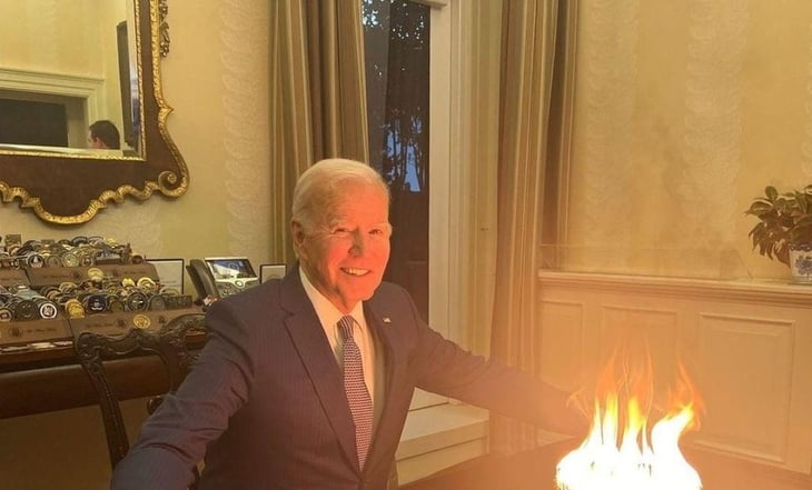 ¡Pastel en llamas! Llueven bromas a Biden por su torta de cumpleaños