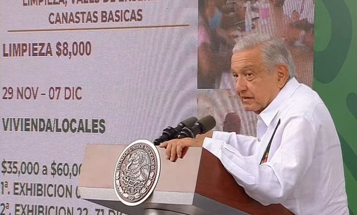 AMLO anuncia 8 mil pesos por hogar en Acapulco para limpieza y manda mensaje a 'malandros'